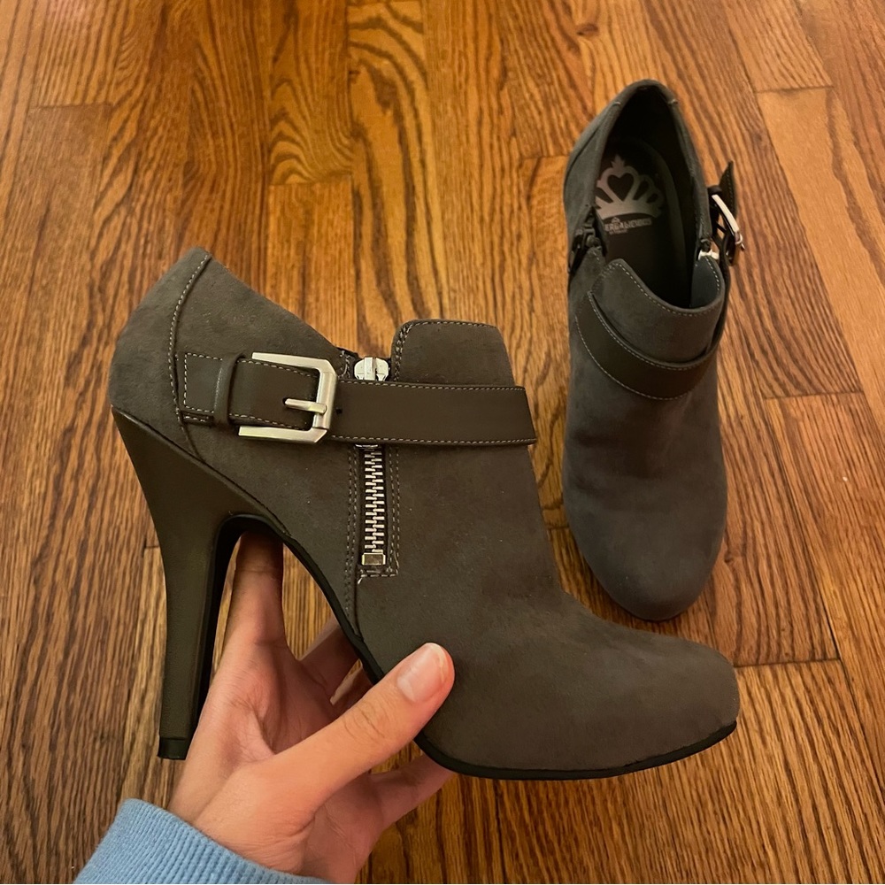 Fergalicious Gray Ankle Boots